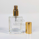 Botol Kotak Trans 15Ml Tutup Gold