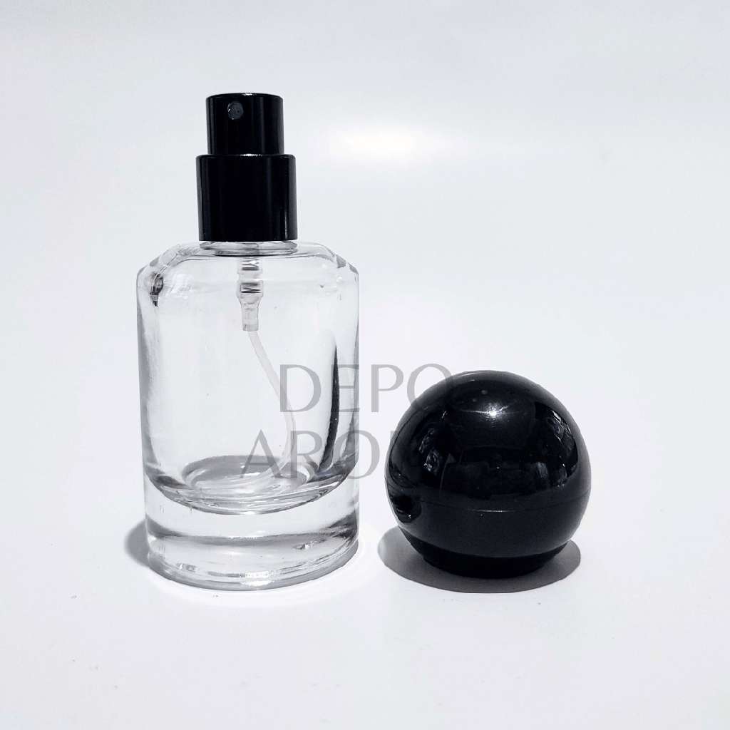Botol Alien Bulat Drat 30Ml Tutup Hitam