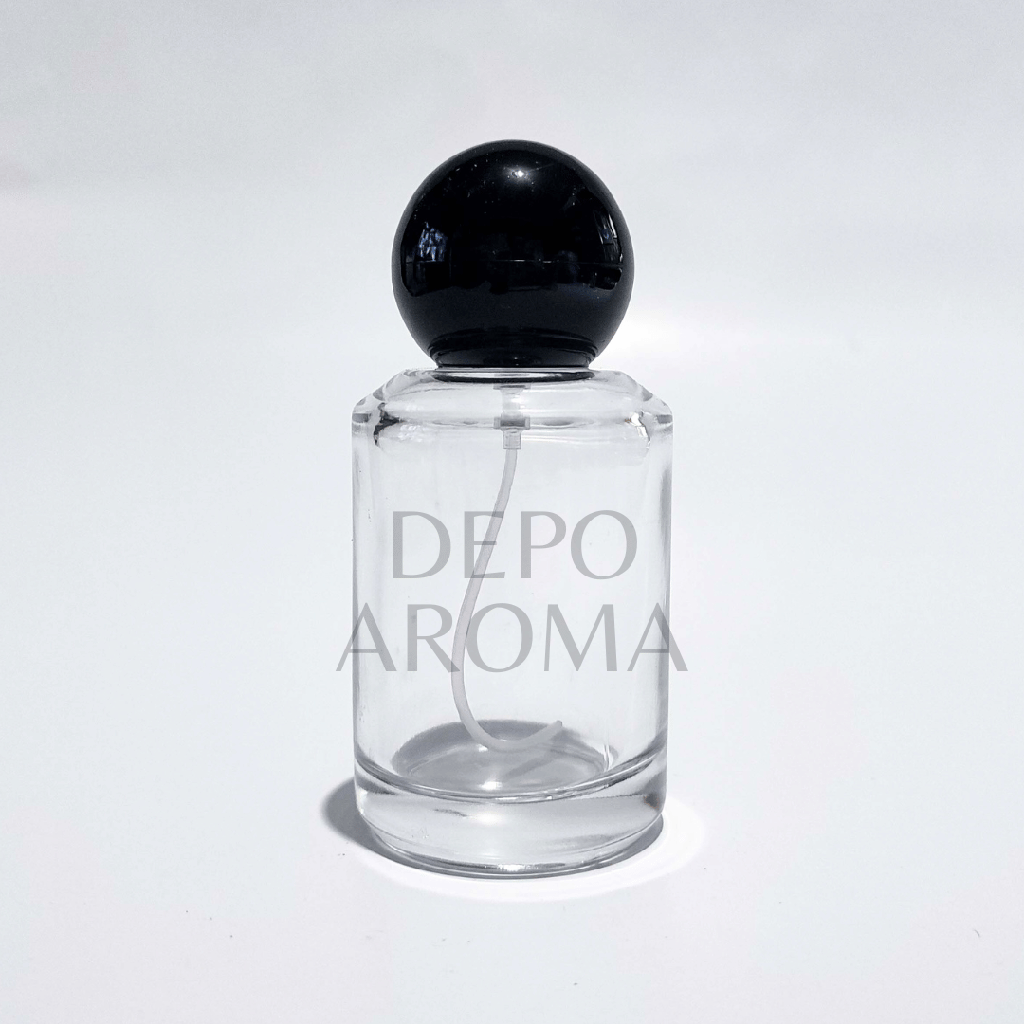 Botol Alien Bulat Drat 50Ml Tutup Hitam