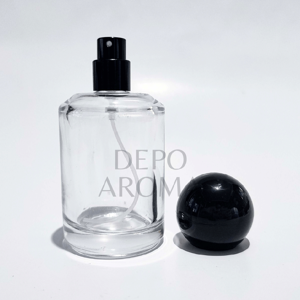 Botol Alien Bulat Drat 50Ml Tutup Hitam