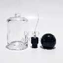 Botol Alien Bulat Drat 50Ml Tutup Hitam