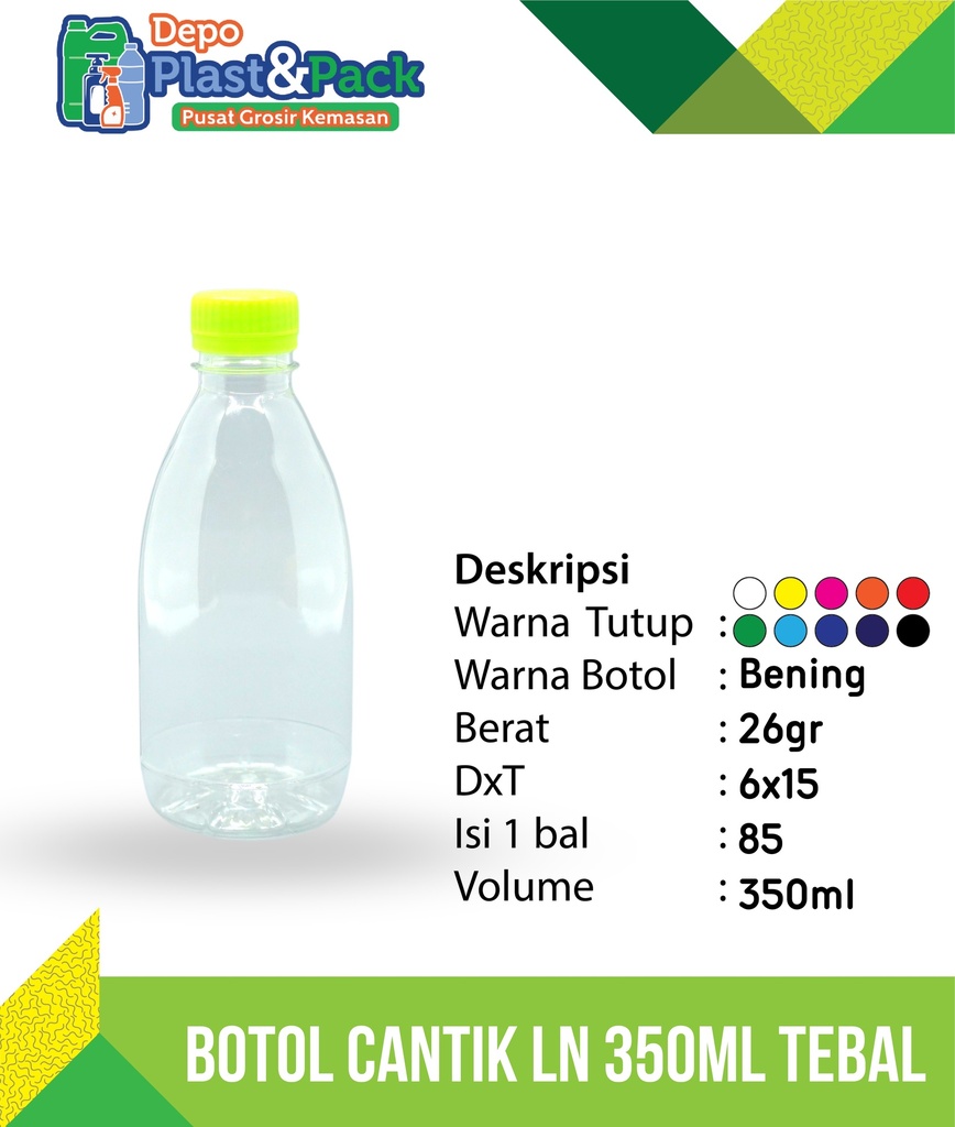 Botol Cantik Ln 350Ml Tebal