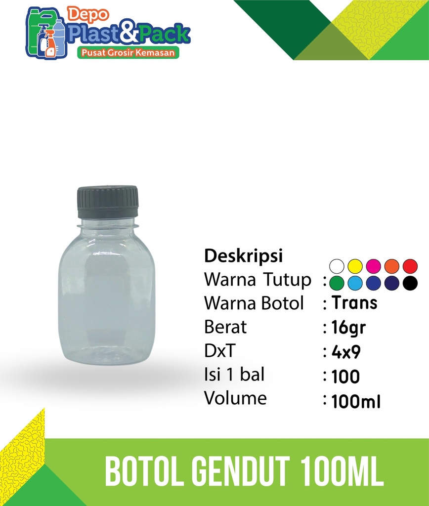 Botol Gendut 100ml N/30