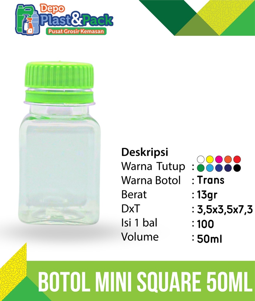 Botol Mini Square 50Ml