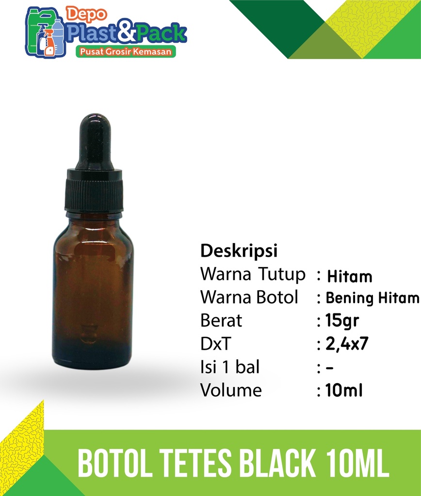 Botol Tetes Black 10ml