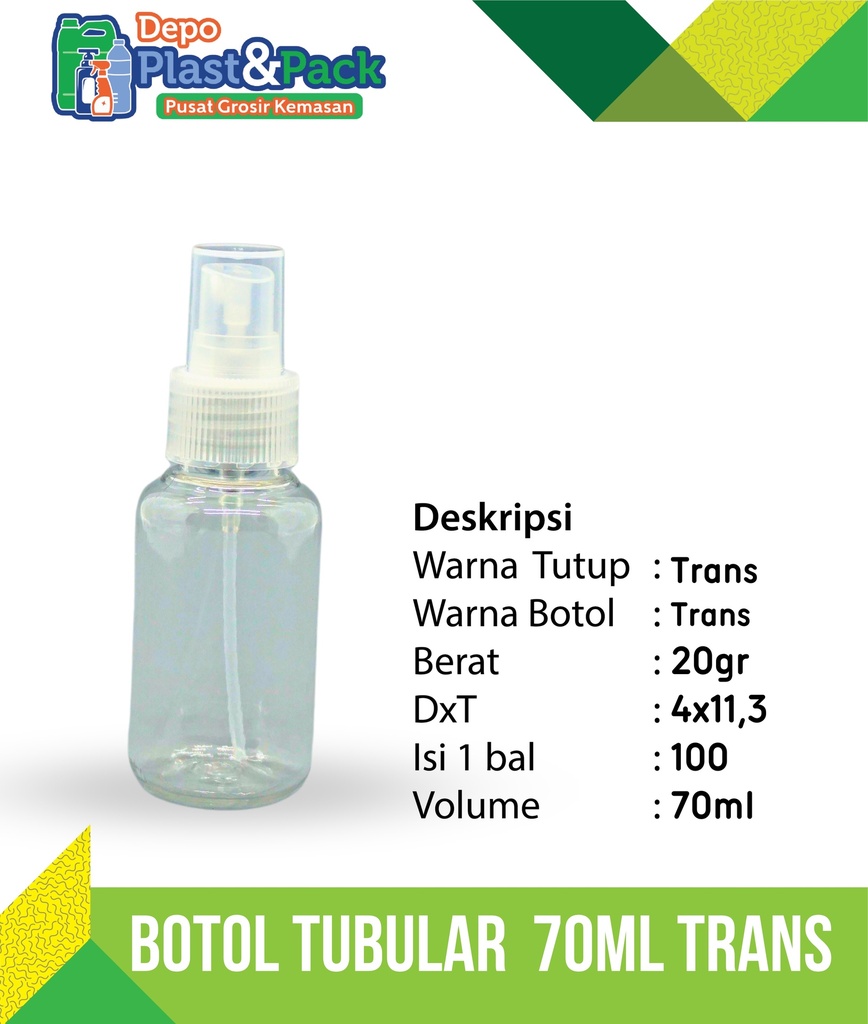 Tubular 70ml Trans N/24
