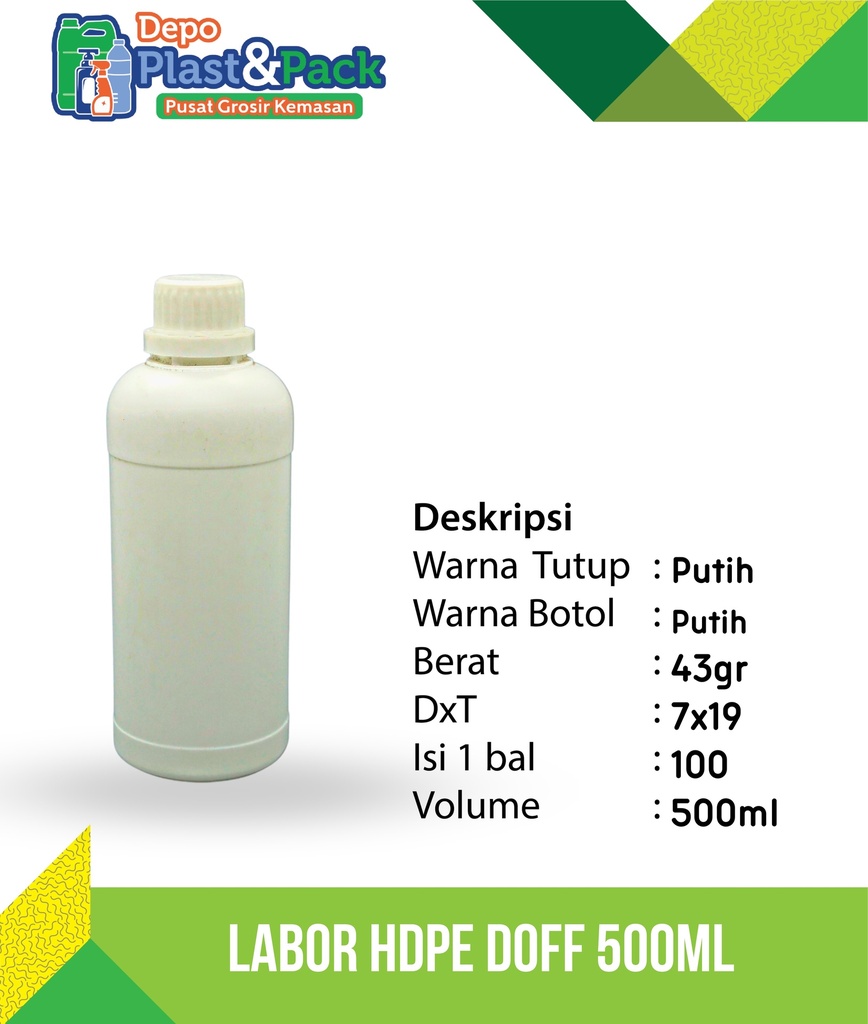 Labor Bulat Hdpe Putih 500 ml