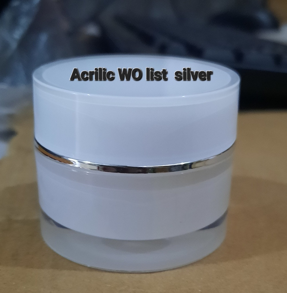 Pot Cream Acrylic Wo List Silver 10gr