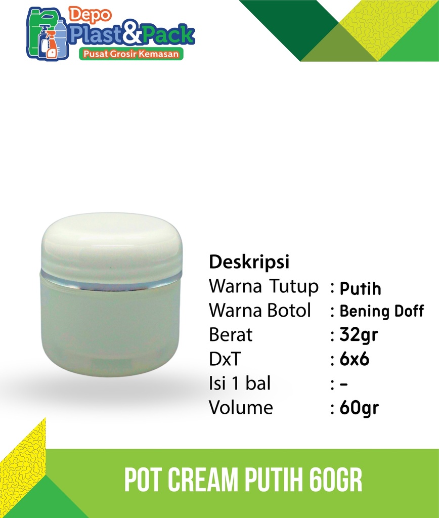 Pot Cream Putih 60Gr