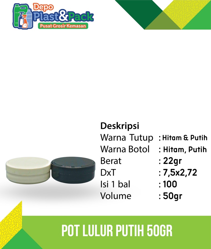 Pot Lulur 50Gr Hitam