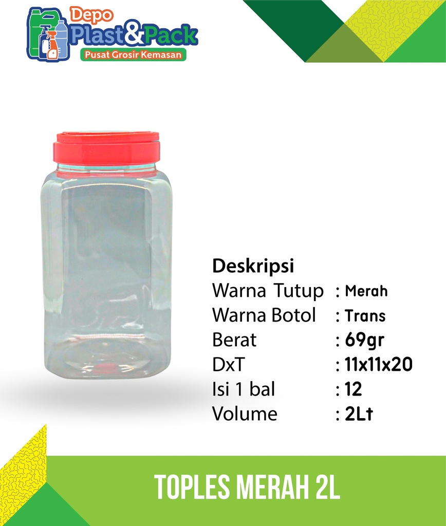 Toples Merah 2Liter