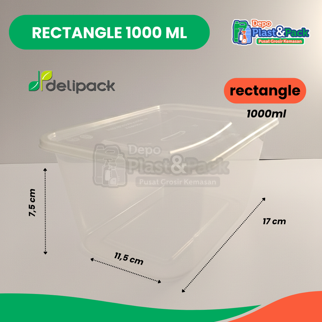 Thinwall Rectangle 1000ml