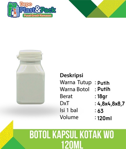[BTLPLST0113] BK 120ml Kotak WO