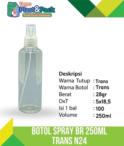 [BTLPLST0093] BR 250ml Trans N/24