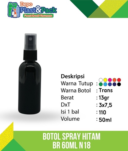 [BTLPLST0100] BR 60ml Black N/18