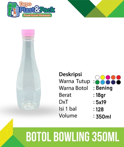 [BTLPLST0016] Botol Bowling 350ml N/30
