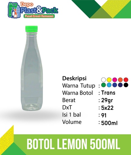 [BTLPLST0174] Botol Lemon 500ml N/30