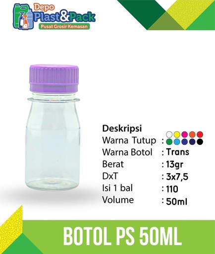 [BTLPLST0034] Botol PS 50ml N/30