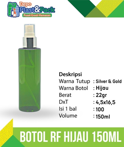 [BTLPLST00901] Botol Rf 150 Hijau