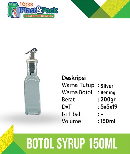 [BTLPLST0291] Botol Sirup 150ml GB012 A