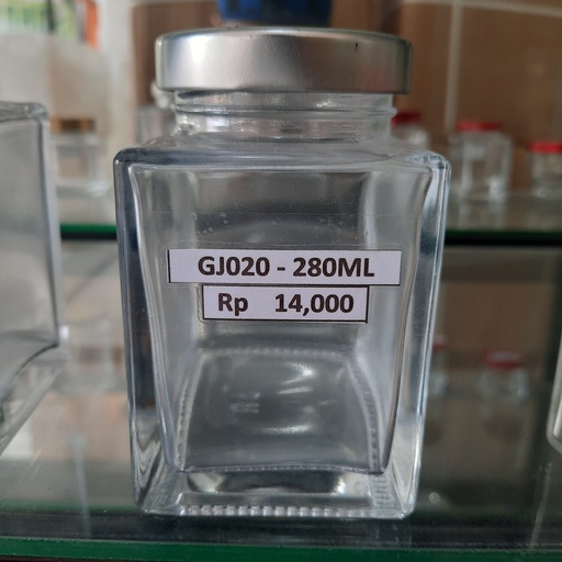 [GJ020C] Kick Square Jar 280Ml Gj020C