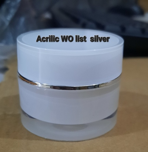 [BTLKC001050] Pot Cream Acrylic Wo List Silver 10gr