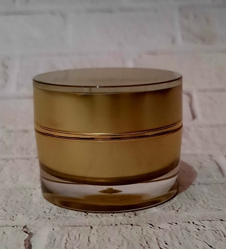 [BTLPLST0357] Pot Cream Acrylic Gold 10gr