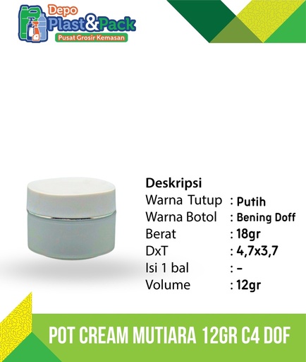 [BTLPLST0211] Pot Cream Mutiara C4 15gr