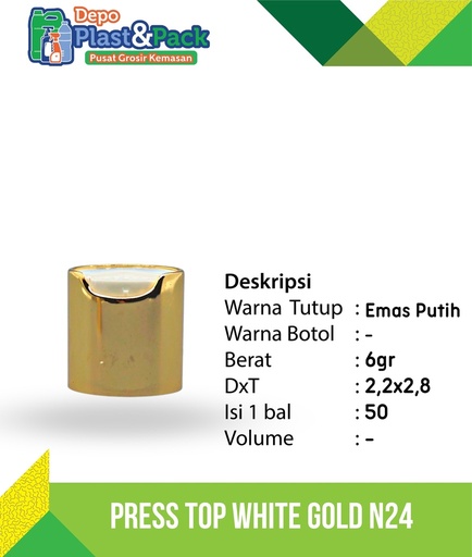 [BTLPLST0141] PressTop White Gold N/24