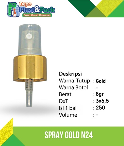[BTLPLST0117] Spray Gold N/24