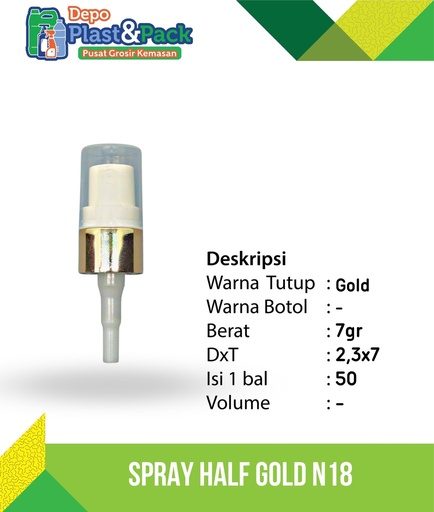 [BTLPLST0130] Spray Half Gold N/18
