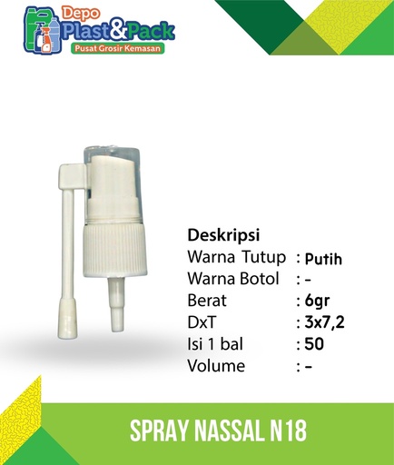 [BTLPLST0247] Spray Nassal N/18