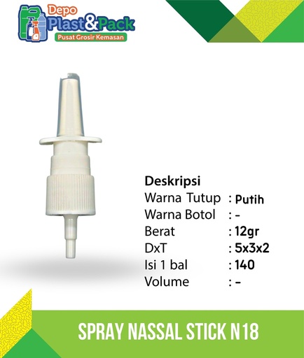 [BTLPLST0248] Spray Nassal Stick N/18 
