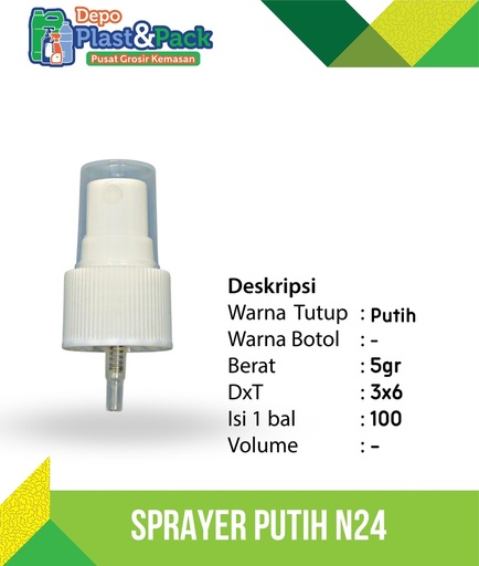 [BTLPLSTKSPRAY] Spray Putih N24