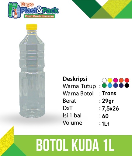 [BTLPLST0029] Botol Kuda 1Liter N/30