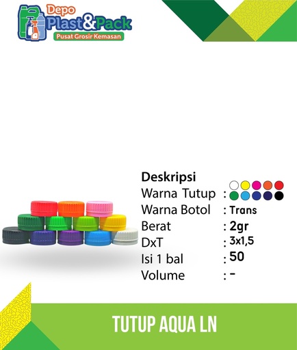 [BTLPLST0154] Tutup Aqua LongNeck N/30